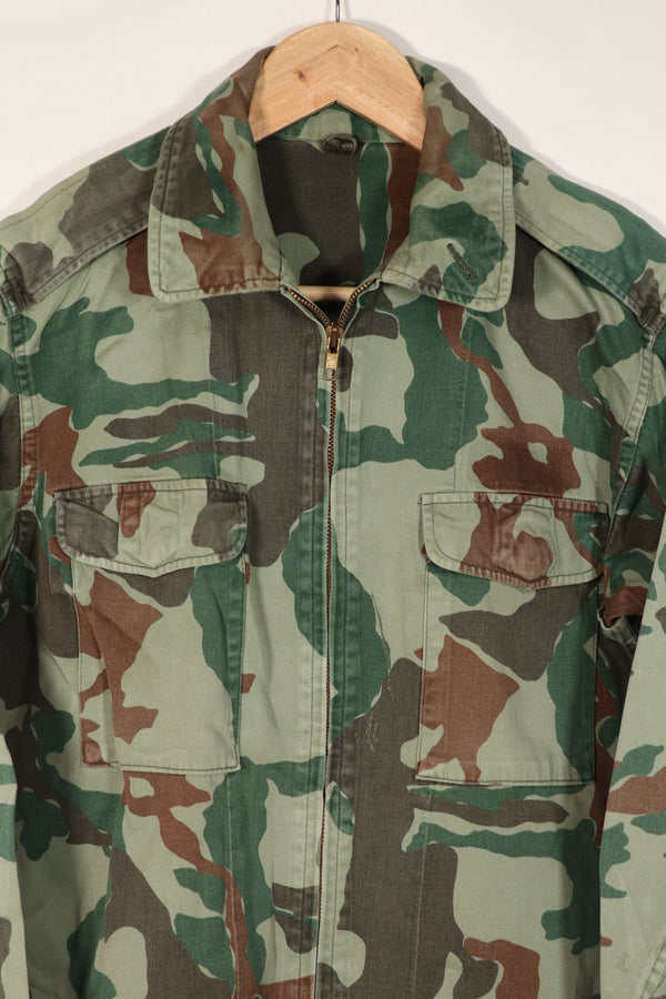 実物　日本国　陸上自衛隊　1980年代　熊笹迷彩　ジャケット　中古品　傷あり
