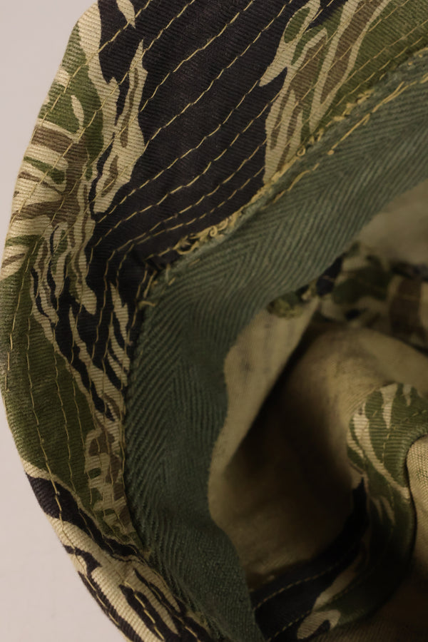 1960年代　沖縄タイガーパターン　ローカルメイド　フィッシングハット　中古品