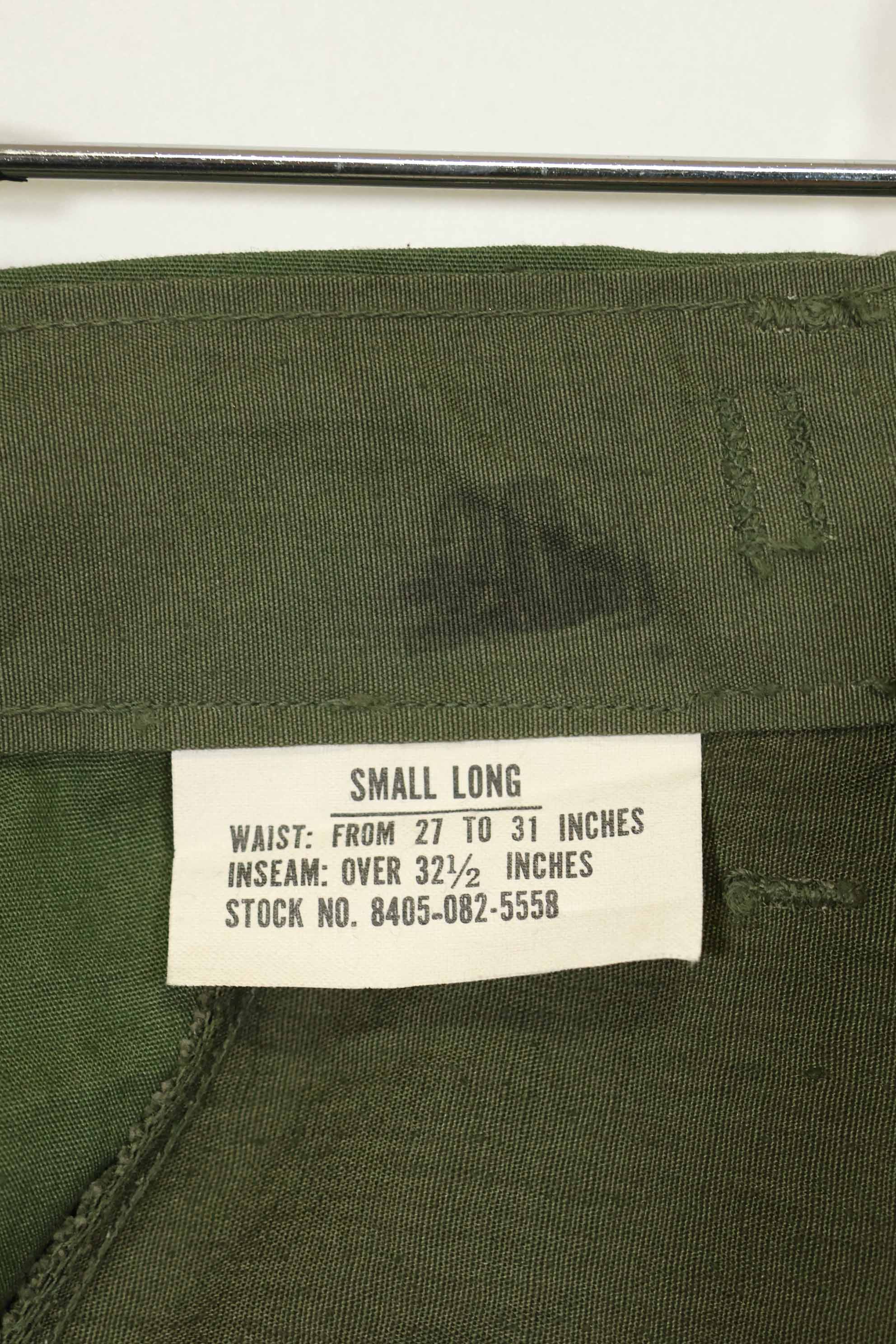 1967年契約　3rd Model ノンリップストップ　ジャングルファティーグ　パンツ　S-L　中古品