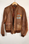 1940年代　サイズ 40　アメリカ陸軍航空隊 USAAF　A-2　フライトジャケット　スクアドロンパッチ付き　中古品