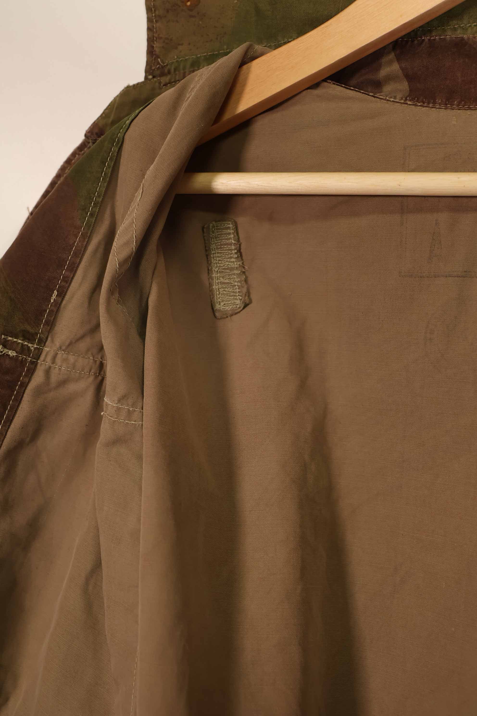 実物　1961年製　ARVN Windproof 迷彩　シャツ　薄手生地　ボタン欠損あり　レア品