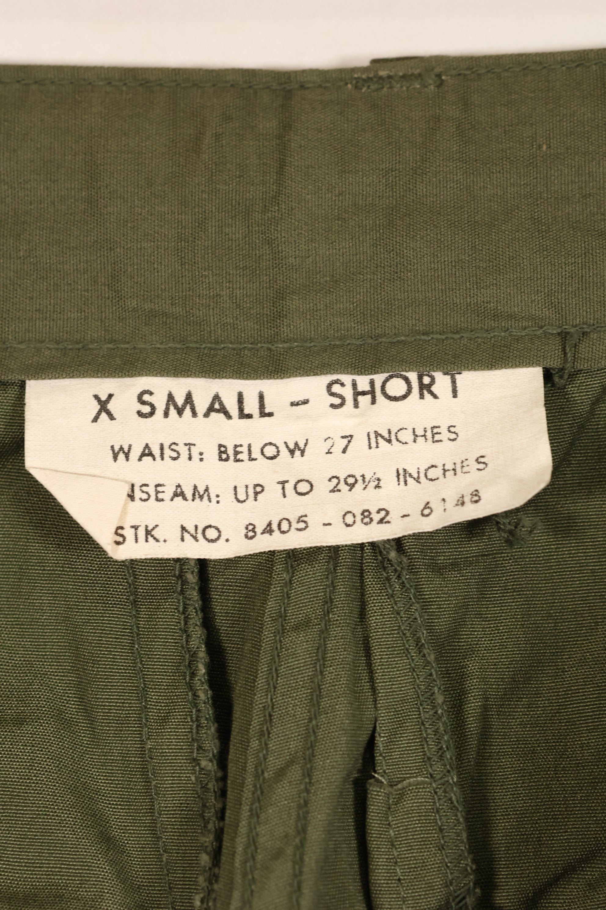 推定 1965年頃　X-S-S　アメリカ軍　2nd Model ジャングルファティーグ　パンツ　ほぼ未使用品