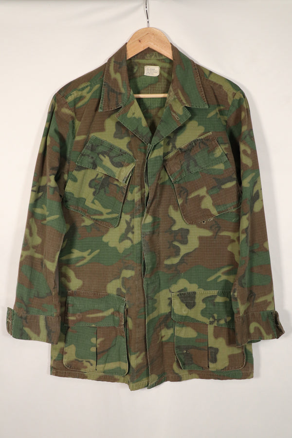 実物　1969年製　リップストップ　ERDL ジャングルファティーグ　ジャケット　中古品　S-R