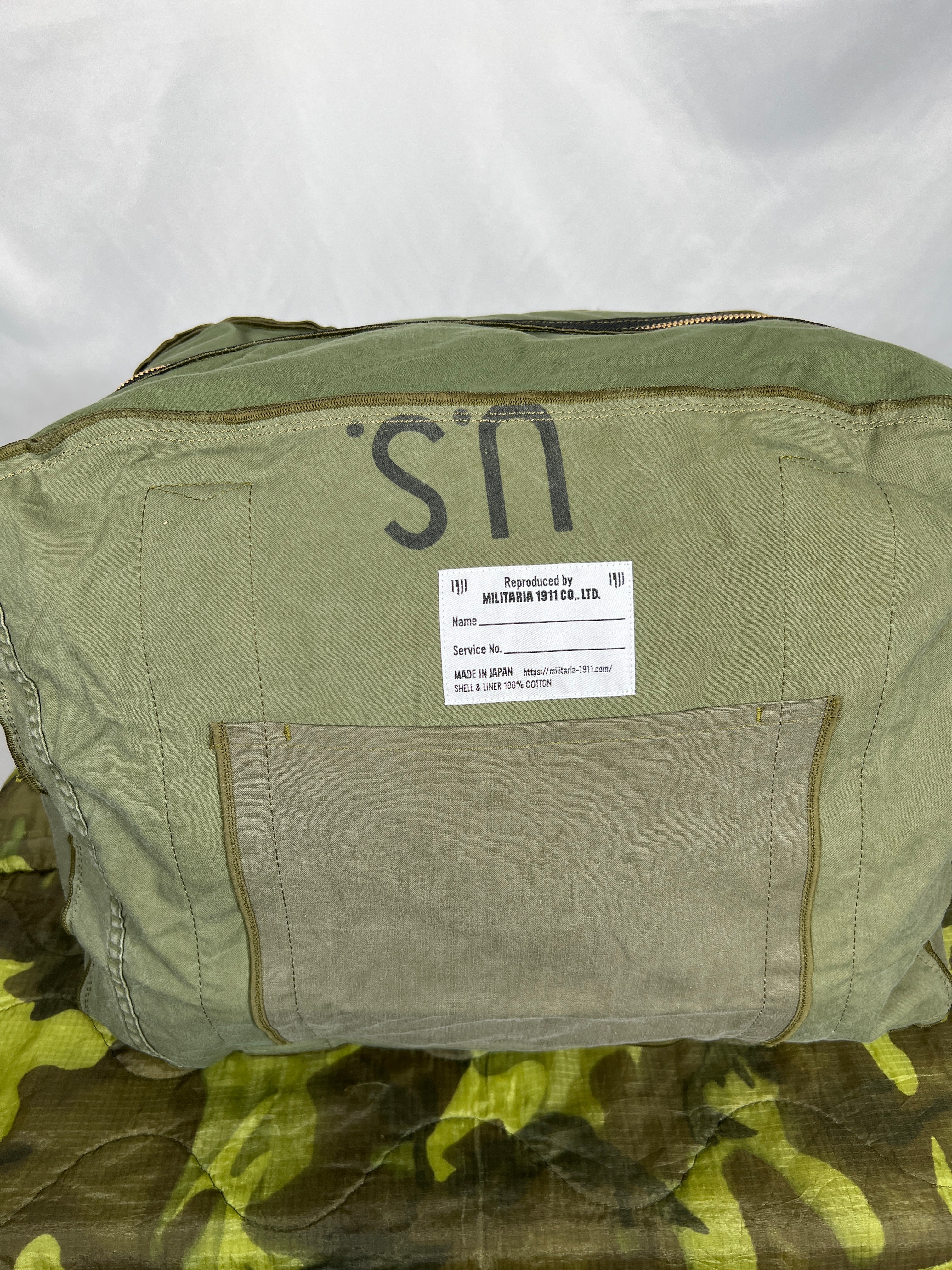 【2024年3月上旬頃納品】MILITARIA 1911 シルバータイガーストライプ　ローカルメイドバッグ　MADE IN JAPAN