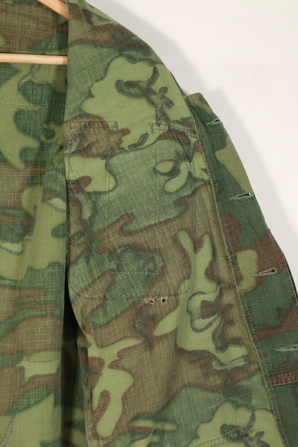 実物　1969年製　リップストップ　ERDL ジャングルファティーグ　ジャケット　中古品　S-R