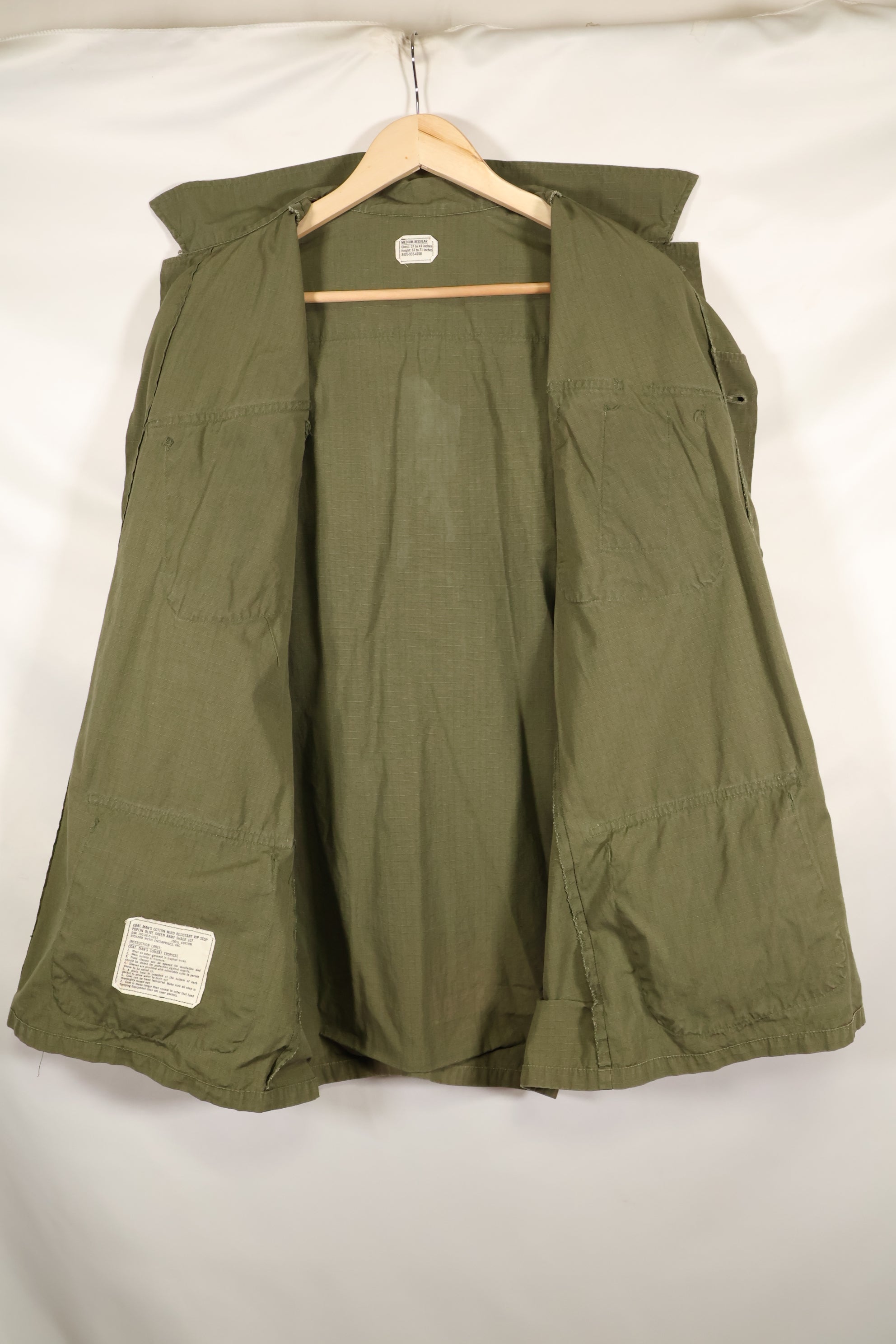 1968 Contract M-R Ripstop 4th Model Jungle Fatigue Jacket Used