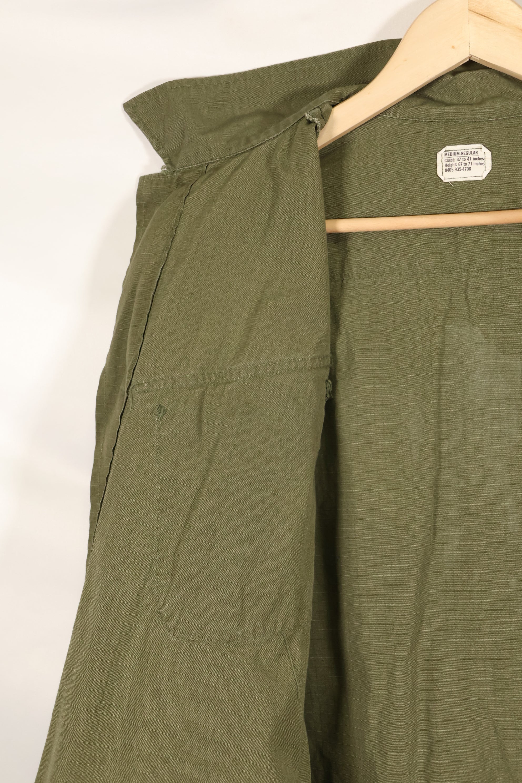 1968 Contract M-R Ripstop 4th Model Jungle Fatigue Jacket Used