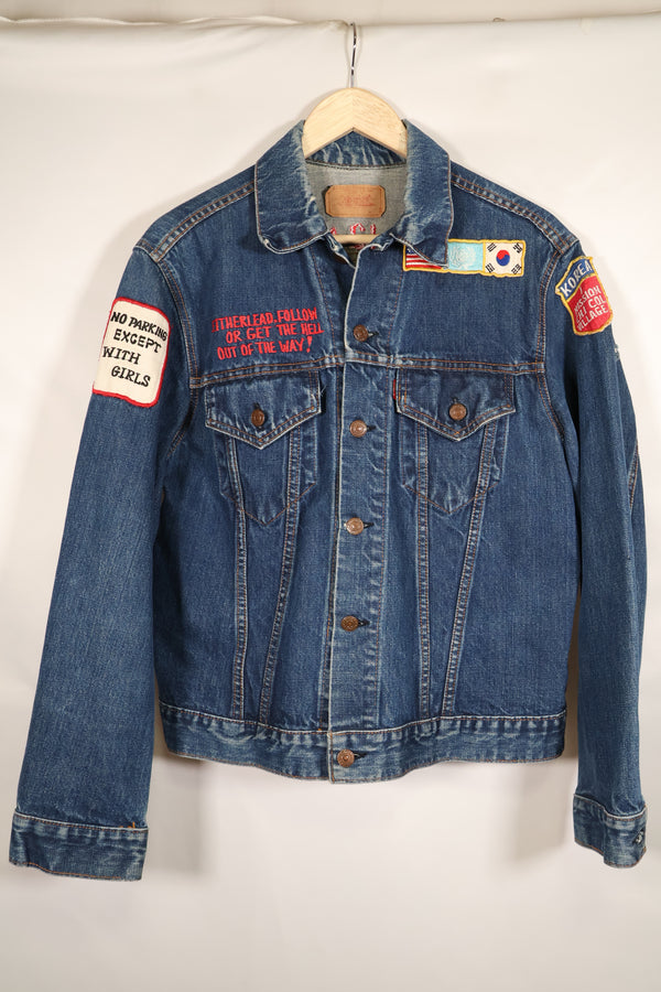 1970年代後半　アメリカ空軍　The 12th Commandment ツアージャケット　Levis 70505 Big E 中古品