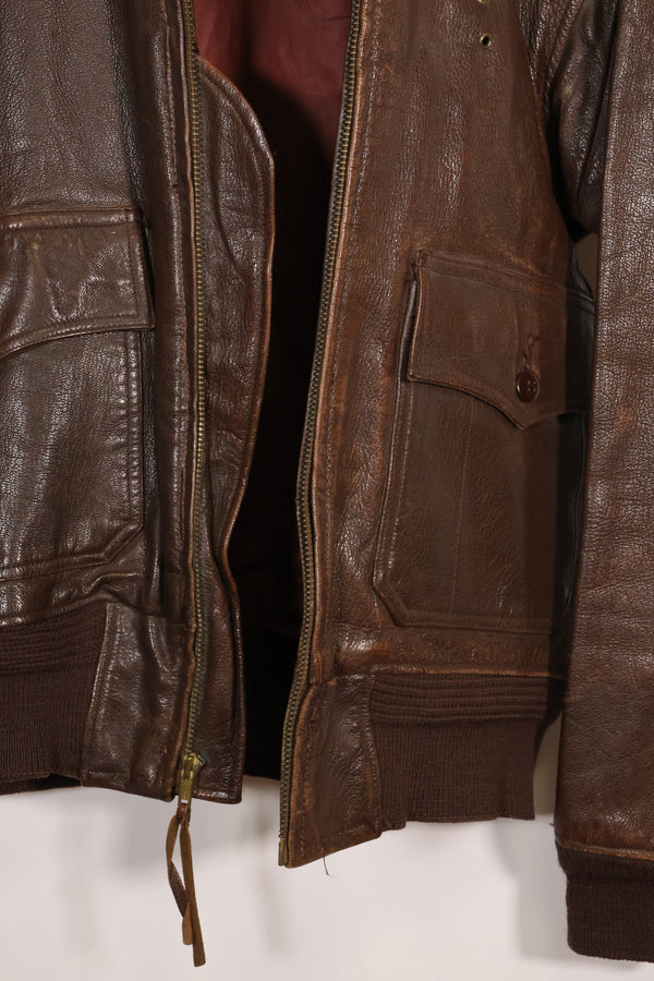 Circa 1943-45 US Navy AN-J-3a flight jacket, rare, good condition, used.