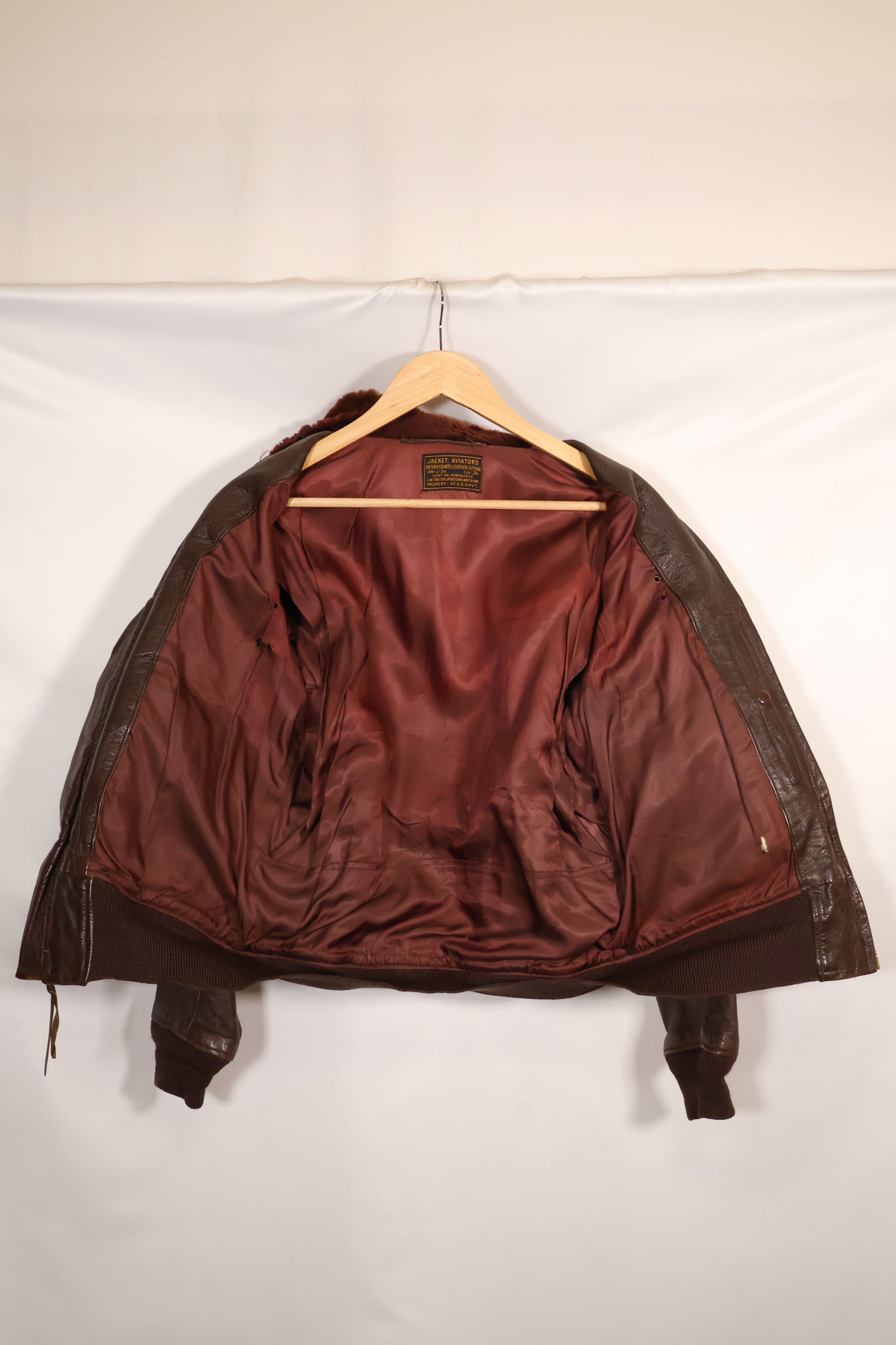 Circa 1943-45 US Navy AN-J-3a flight jacket, rare, good condition, used.