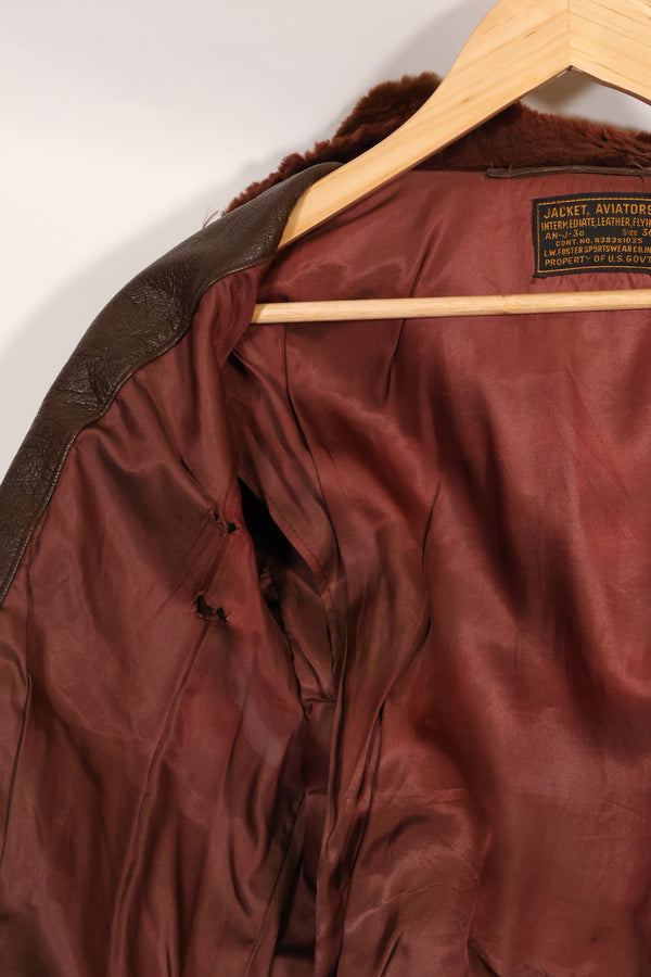 Circa 1943-45 US Navy AN-J-3a flight jacket, rare, good condition, used.