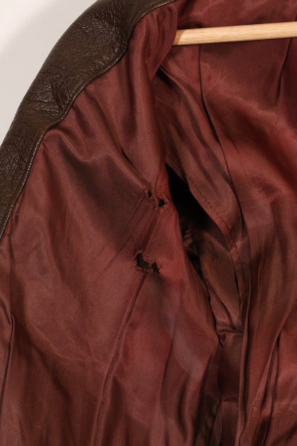 Circa 1943-45 US Navy AN-J-3a flight jacket, rare, good condition, used.