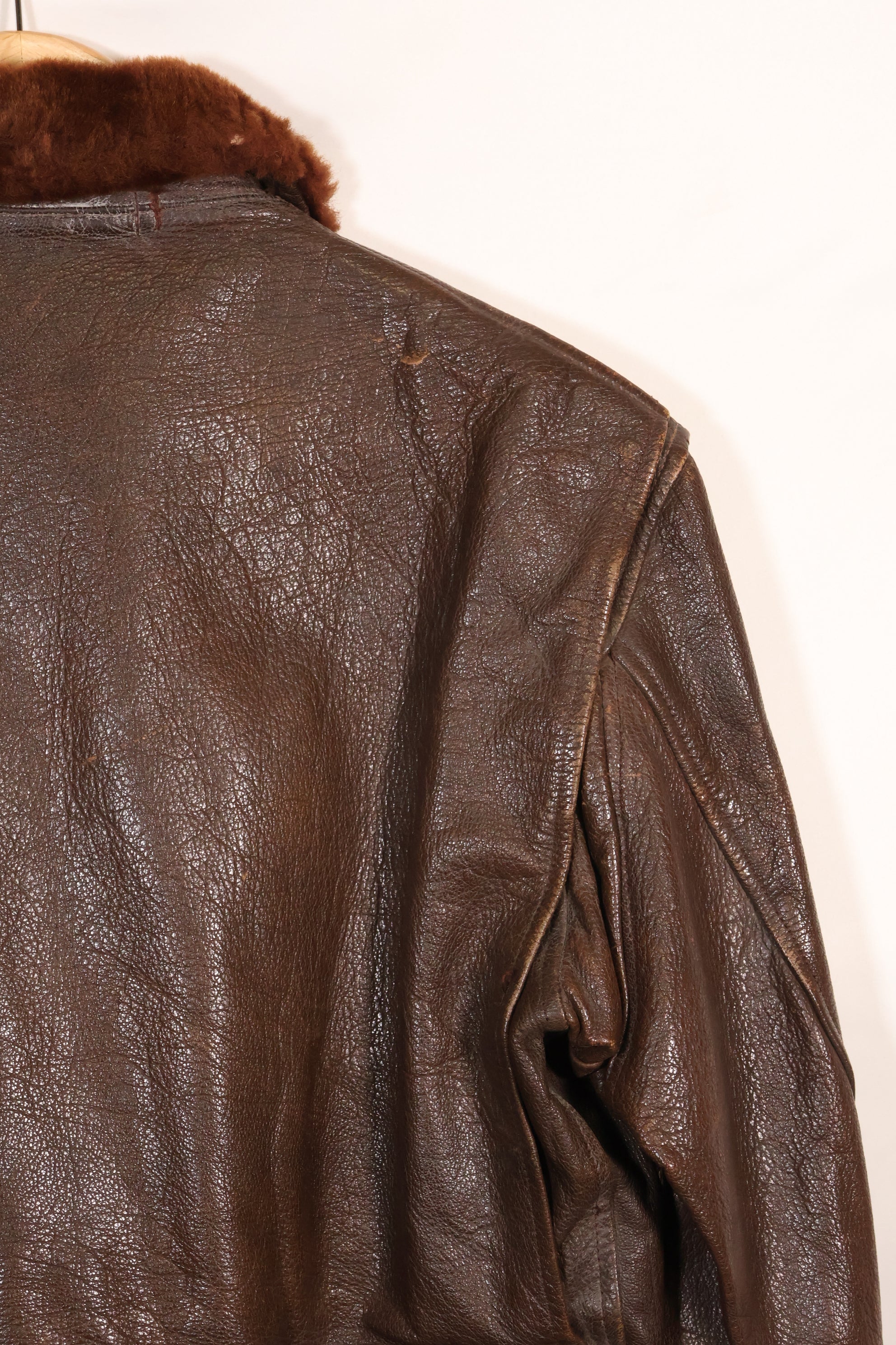 Circa 1943-45 US Navy AN-J-3a flight jacket, rare, good condition, used.