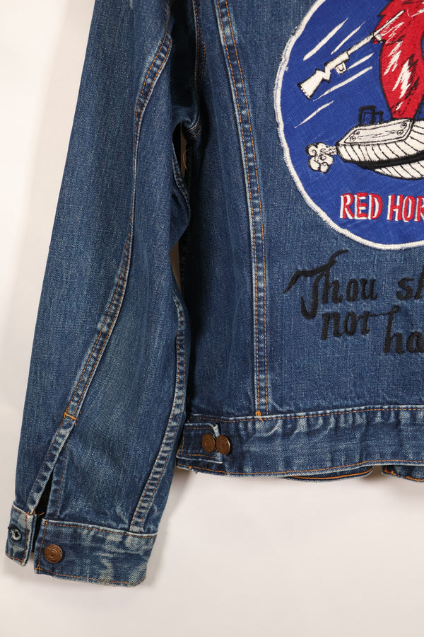 Late 1970s, U.S. Air Force The 12th Commandment Tour Jacket, Levis 70505 Big E, Used