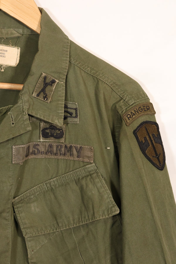 1965年頃 M-R　2nd Model ジャングルファティーグ ジャケット　初付 パッチ付　有名師団　中古品