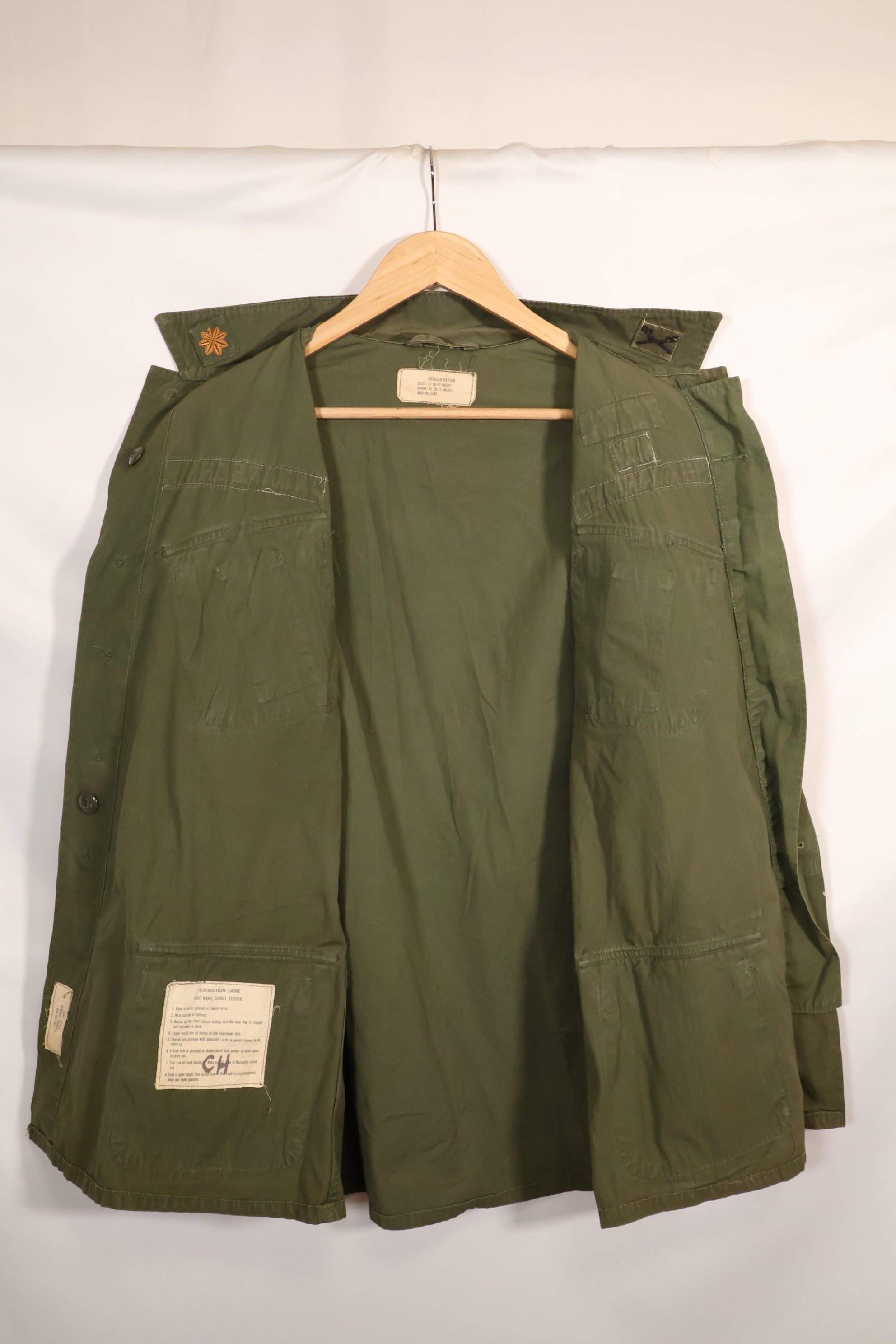 1965年頃 M-R　2nd Model ジャングルファティーグ ジャケット　初付 パッチ付　有名師団　中古品