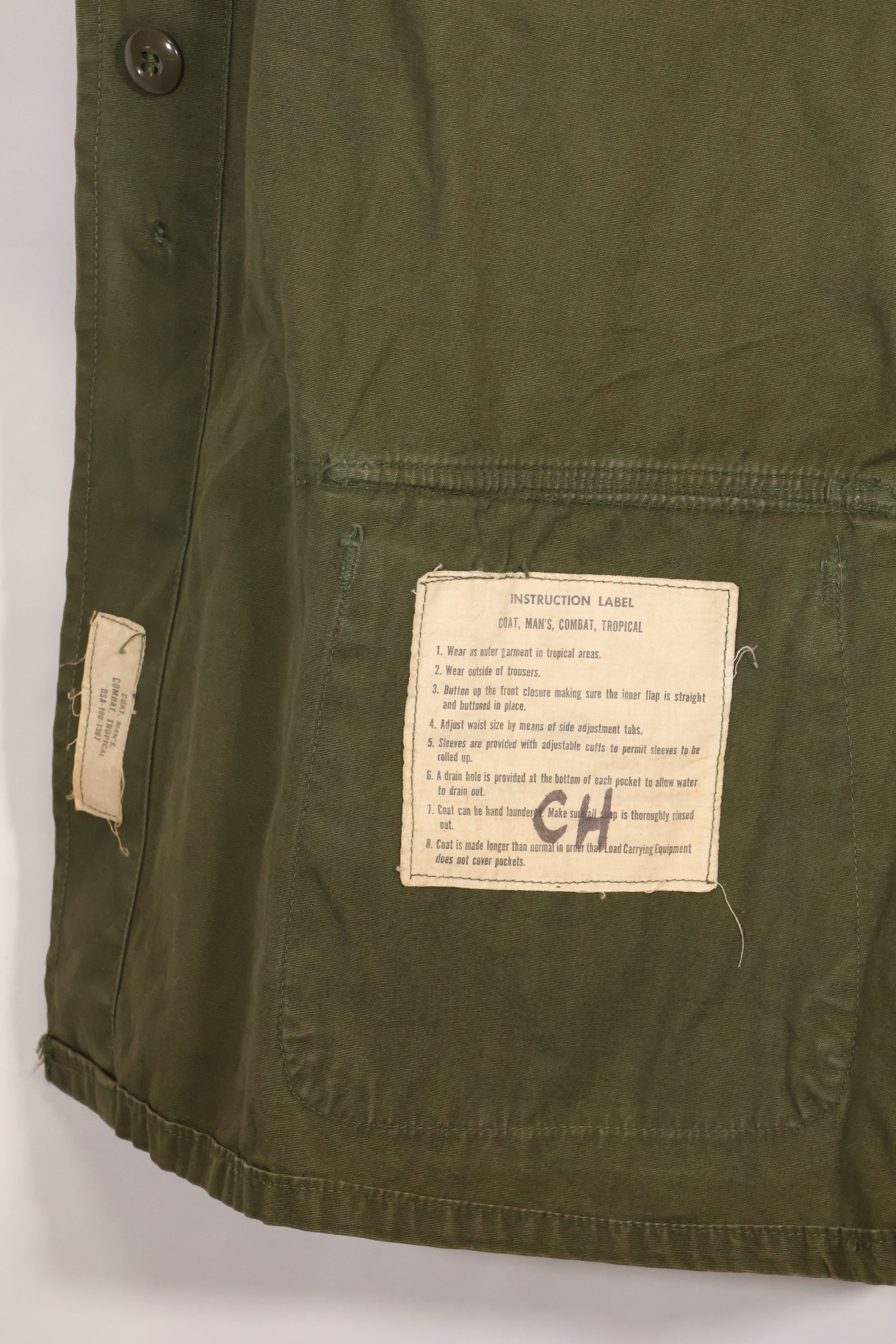 1965年頃 M-R　2nd Model ジャングルファティーグ ジャケット　初付 パッチ付　有名師団　中古品