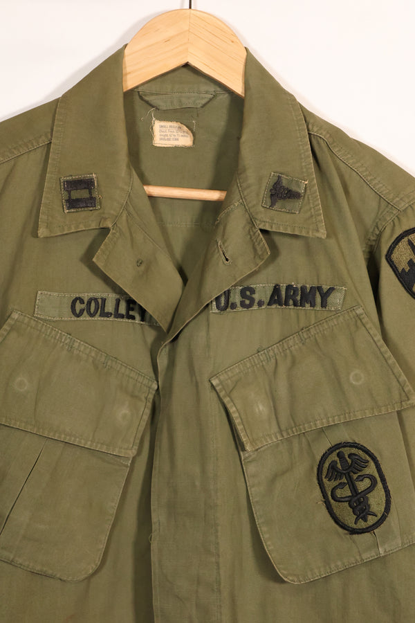 1966-67 S-R 3rd Model Jungle Fatigue Jacket MACV Medic with first patch used