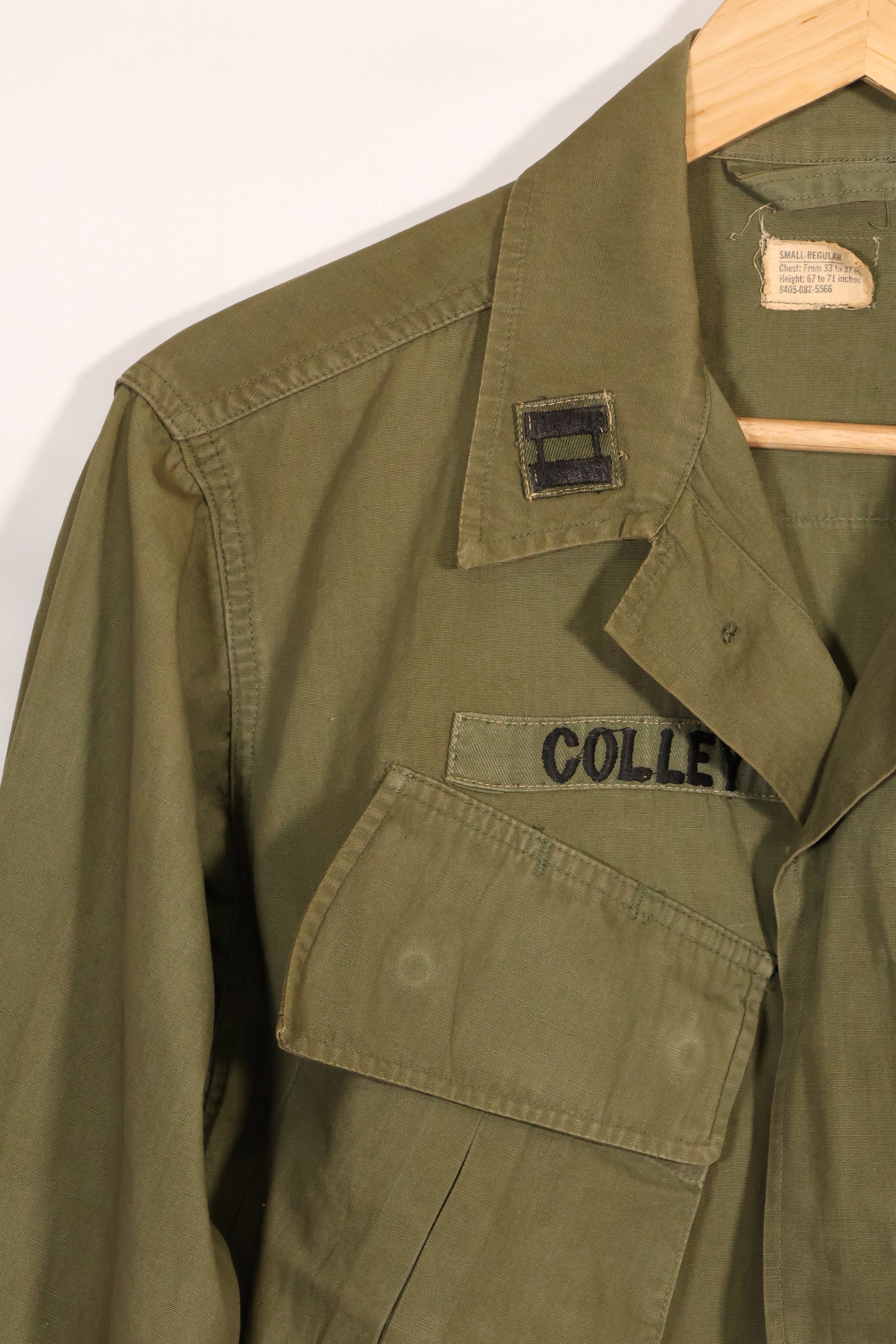 1966-67 S-R 3rd Model Jungle Fatigue Jacket MACV Medic with first patch used
