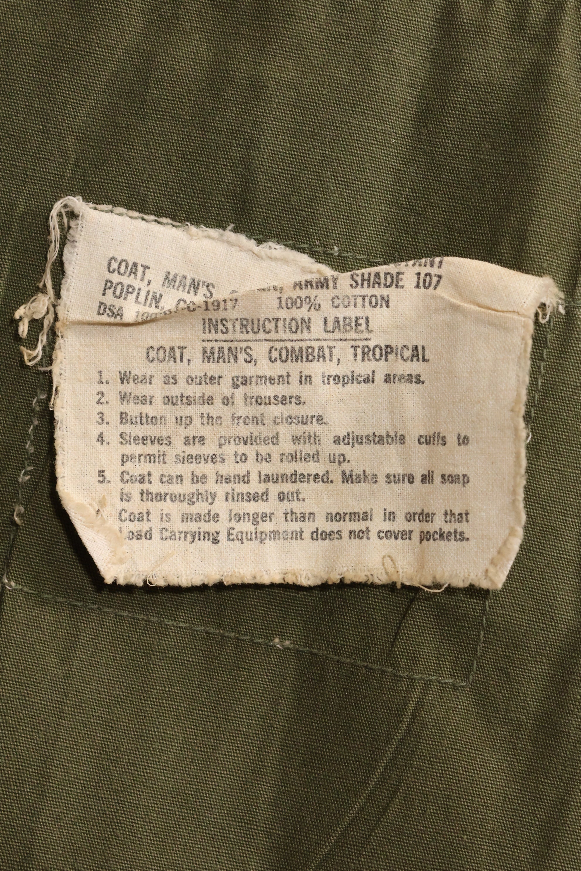 1966-67 S-R 3rd Model Jungle Fatigue Jacket MACV Medic with first patch used