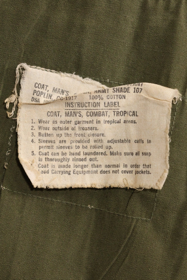 1966-67 S-R 3rd Model Jungle Fatigue Jacket MACV Medic with first patch used