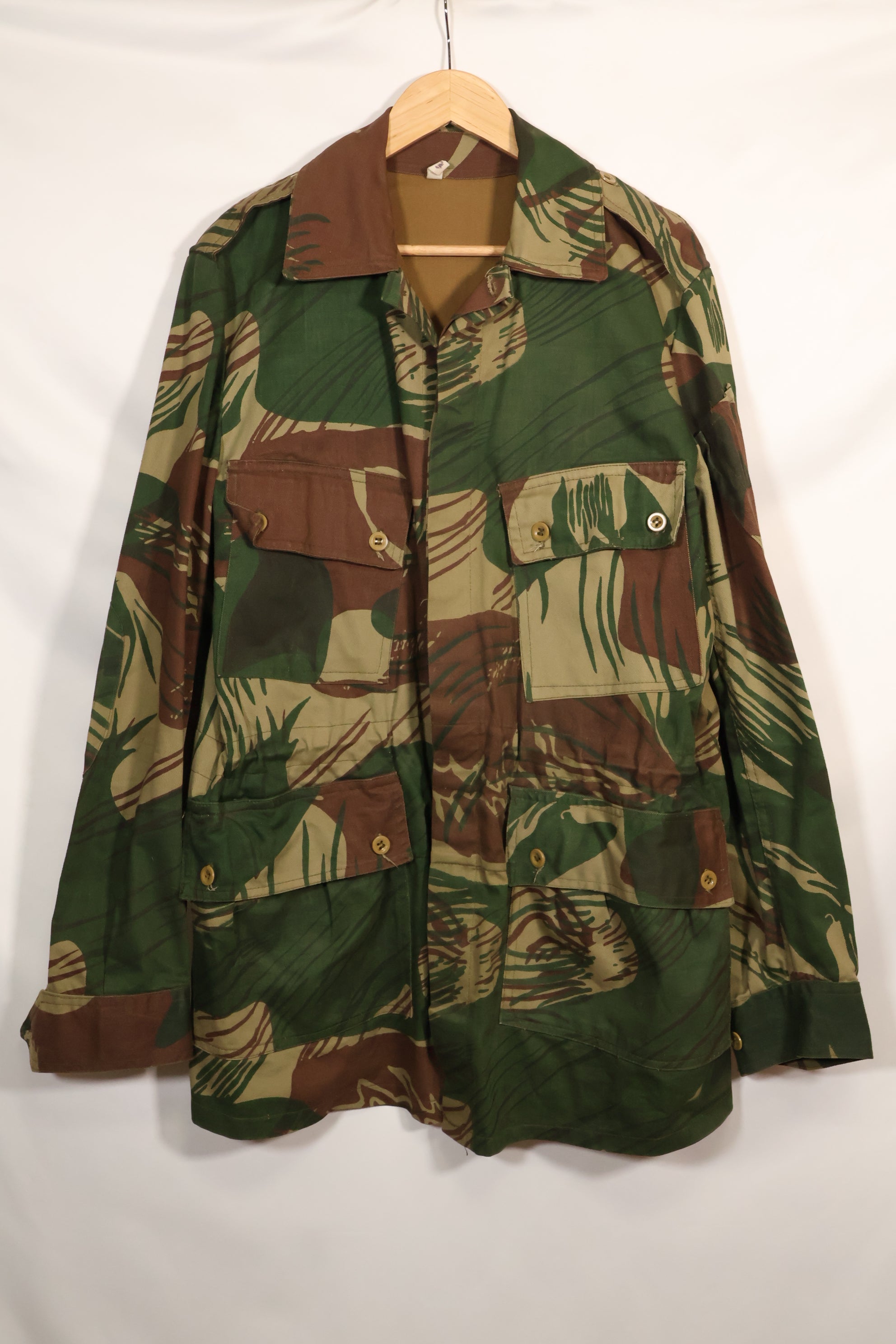 実物　ローデシア軍　ローデシア迷彩　4つポケット　ジャケット　退色あり　中古品