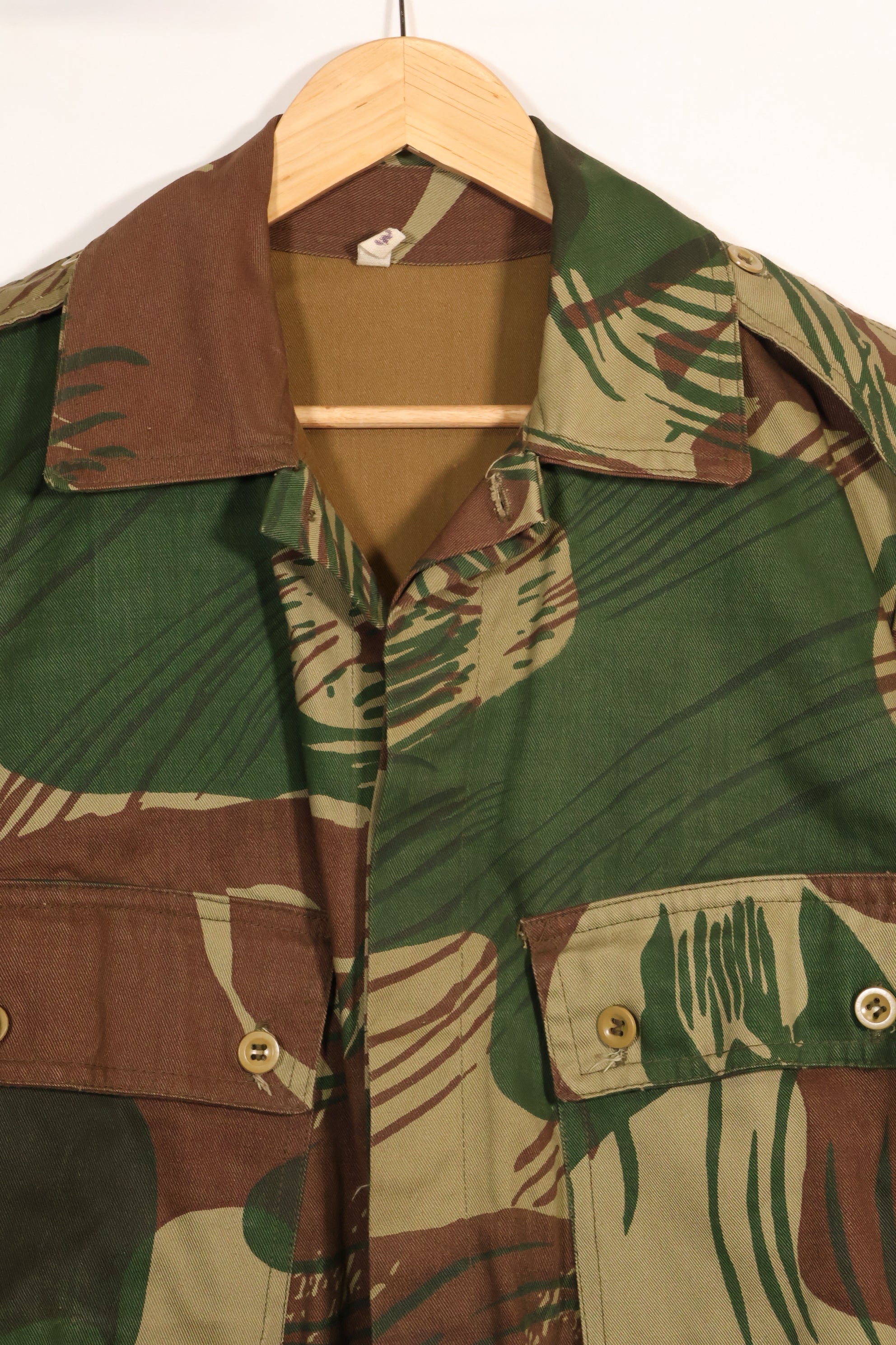 実物　ローデシア軍　ローデシア迷彩　4つポケット　ジャケット　退色あり　中古品