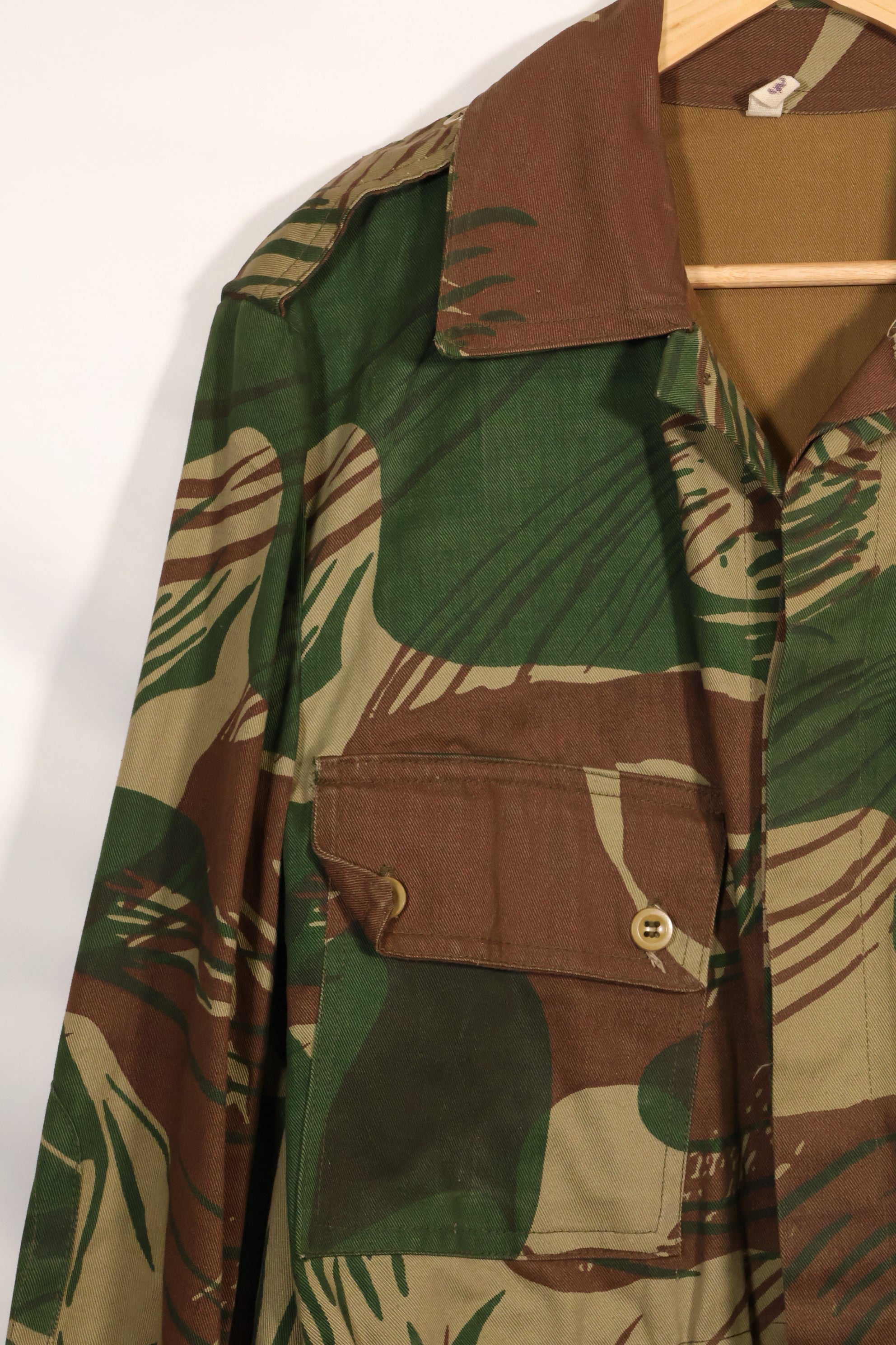 実物　ローデシア軍　ローデシア迷彩　4つポケット　ジャケット　退色あり　中古品