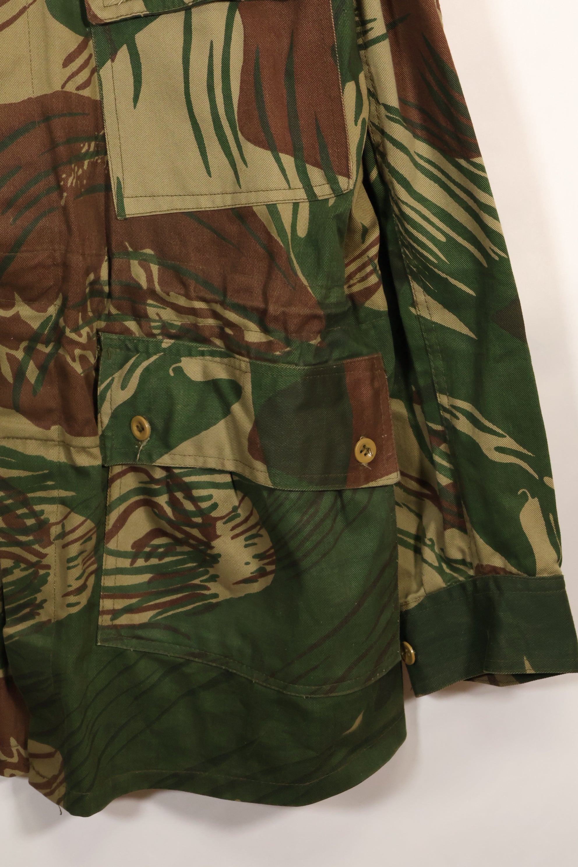 実物　ローデシア軍　ローデシア迷彩　4つポケット　ジャケット　退色あり　中古品