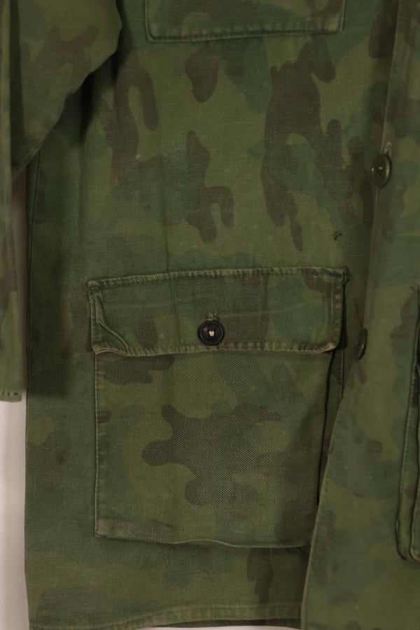 実物　1960年代　ARVN　ローカルメイド迷彩　シャツ　摩耗あり　中古品