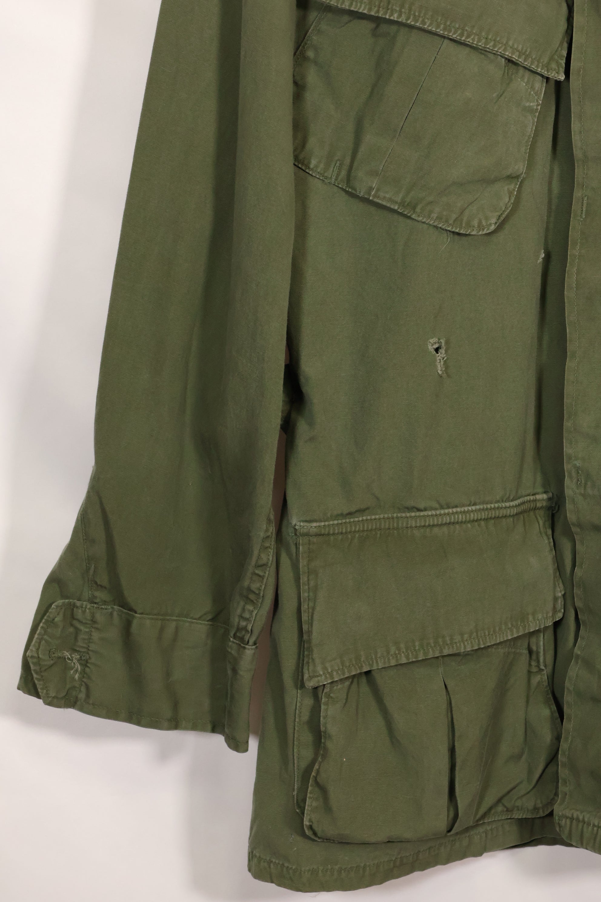 Estimated circa 1965 S-R 2nd Model Jungle Fatigue Jacket, used with holes.