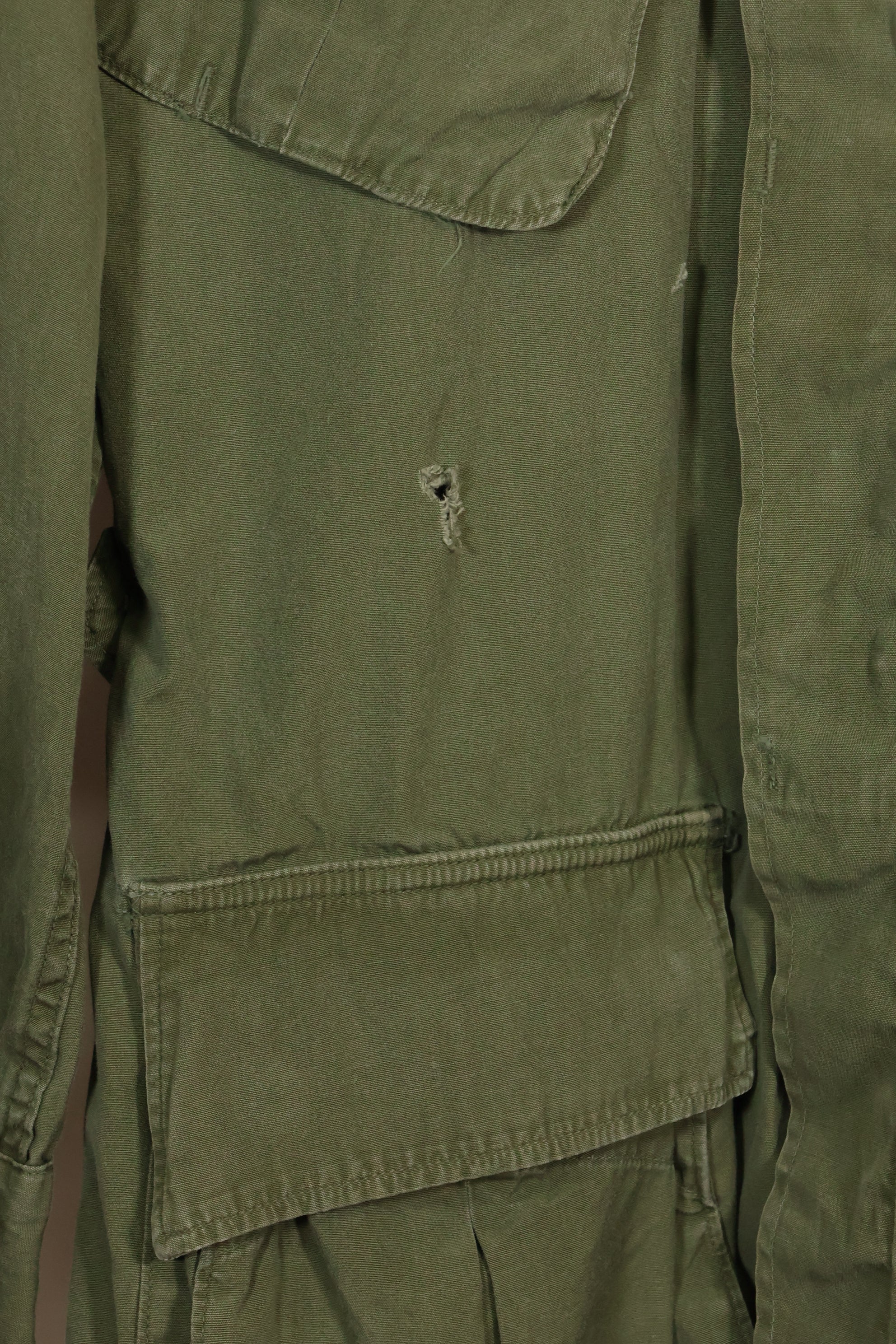 Estimated circa 1965 S-R 2nd Model Jungle Fatigue Jacket, used with holes.
