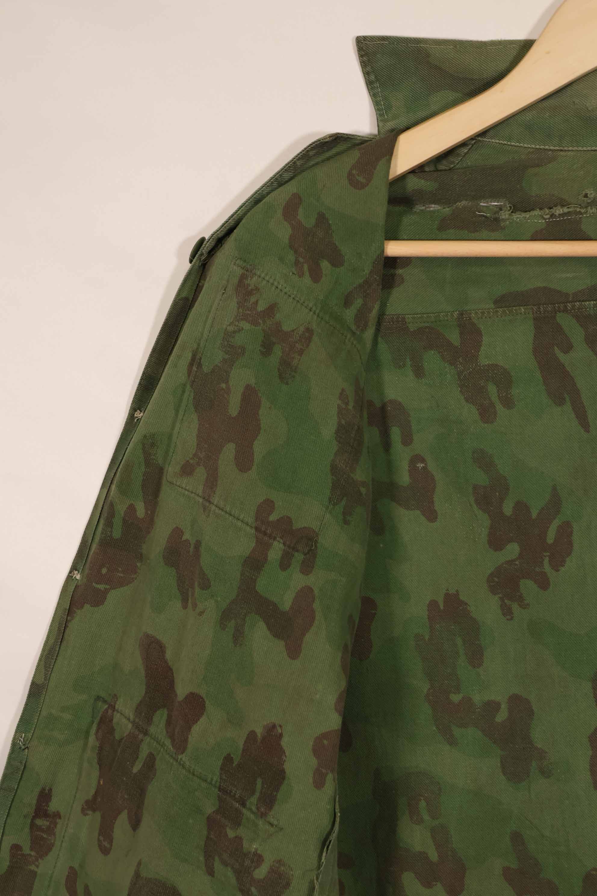 実物　1960年代　ARVN　ローカルメイド迷彩　シャツ　摩耗あり　中古品