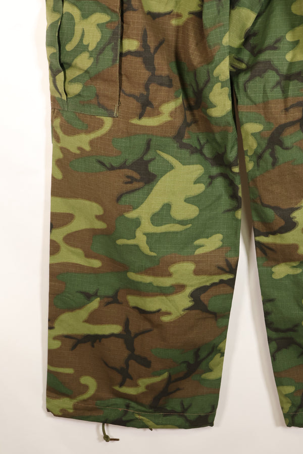 1968 Contract, S-R, Ripstop Fabric, ERDL Leaf Camo, Fatigue Pants, Good Condition, Used