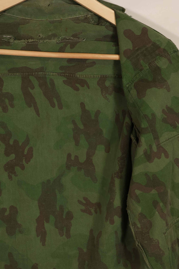 実物　1960年代　ARVN　ローカルメイド迷彩　シャツ　摩耗あり　中古品