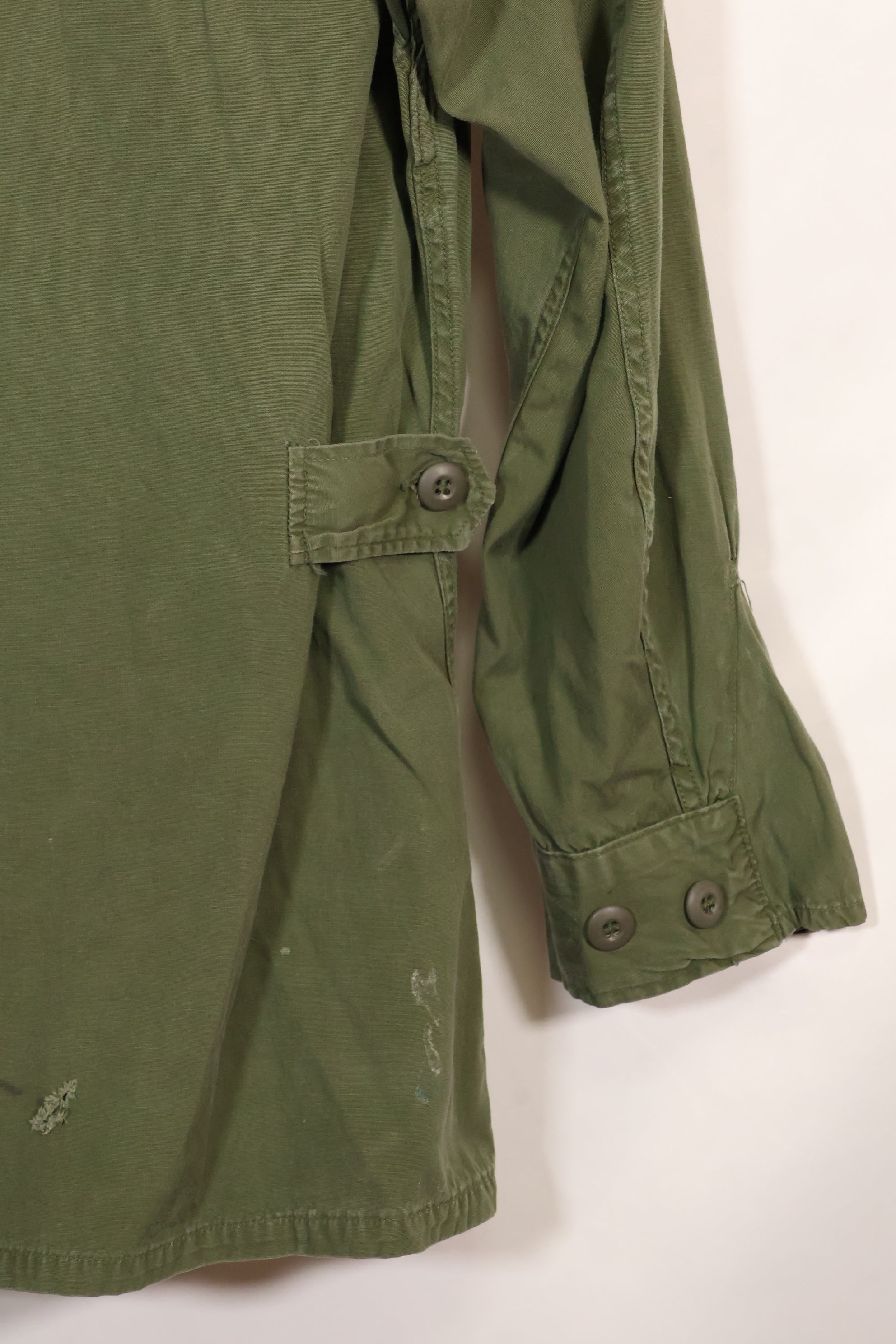 Estimated circa 1965 S-R 2nd Model Jungle Fatigue Jacket, used with holes.