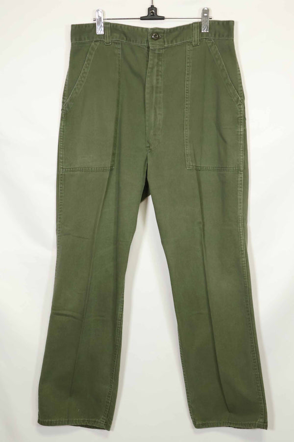 1970年代ロット　個人調達品　OG-107 ユーティリティパンツ　ベイカーパンツ　36x30　中古品　A
