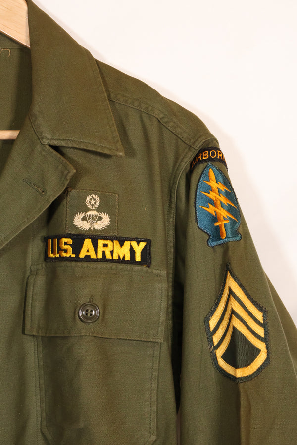 1962年契約　グリーンベレー　OG-107 ユーティリティシャツ　パッチ初付け品　中古品