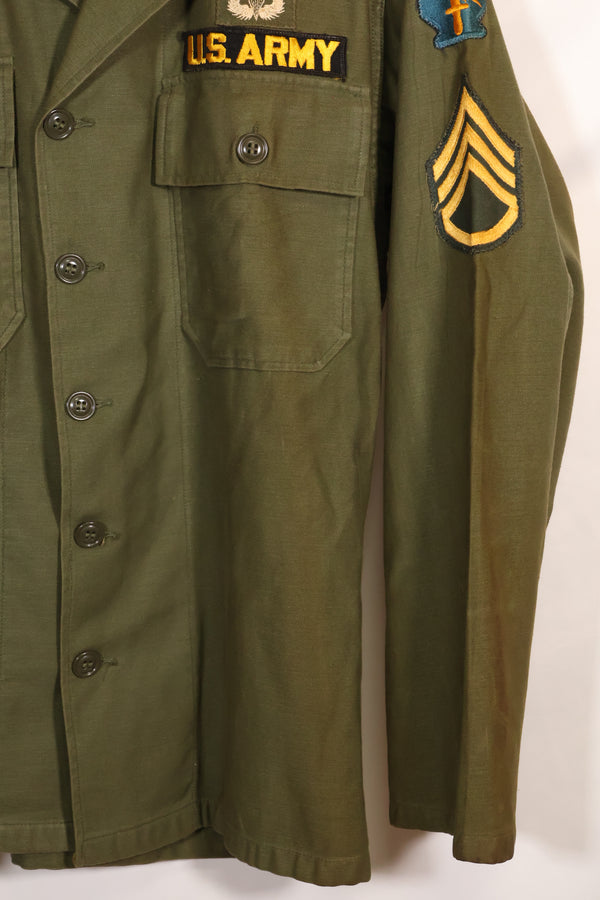 1962年契約　グリーンベレー　OG-107 ユーティリティシャツ　パッチ初付け品　中古品