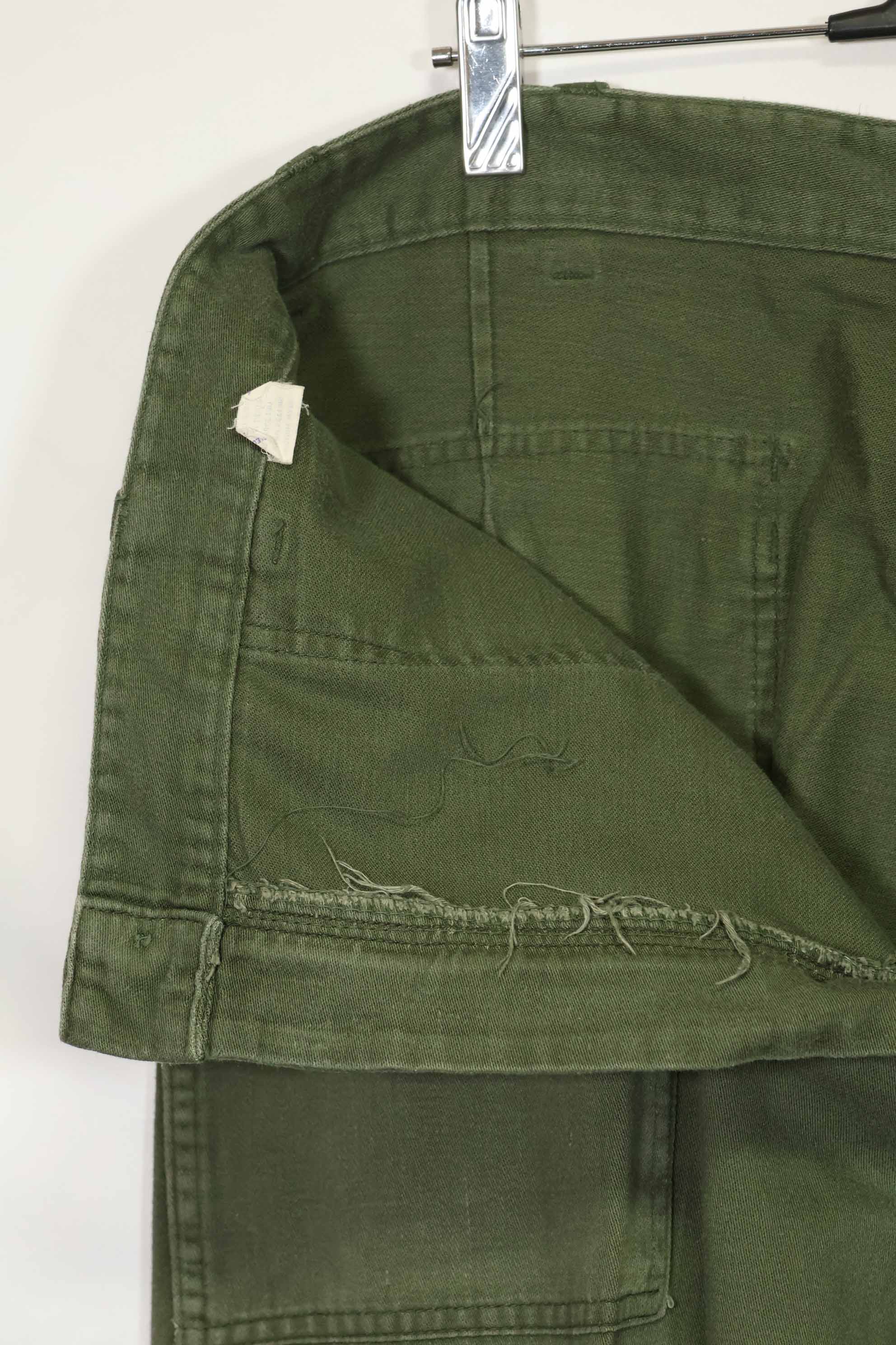 1970年代ロット　個人調達品　OG-107 ユーティリティパンツ　ベイカーパンツ　36x30　中古品　A