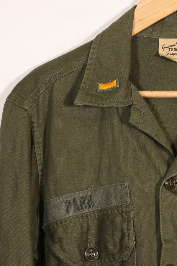 1960年代〜70年代　OG-107 ユーティリティシャツ　陸軍空挺兵士　パッチ初付け　中古品