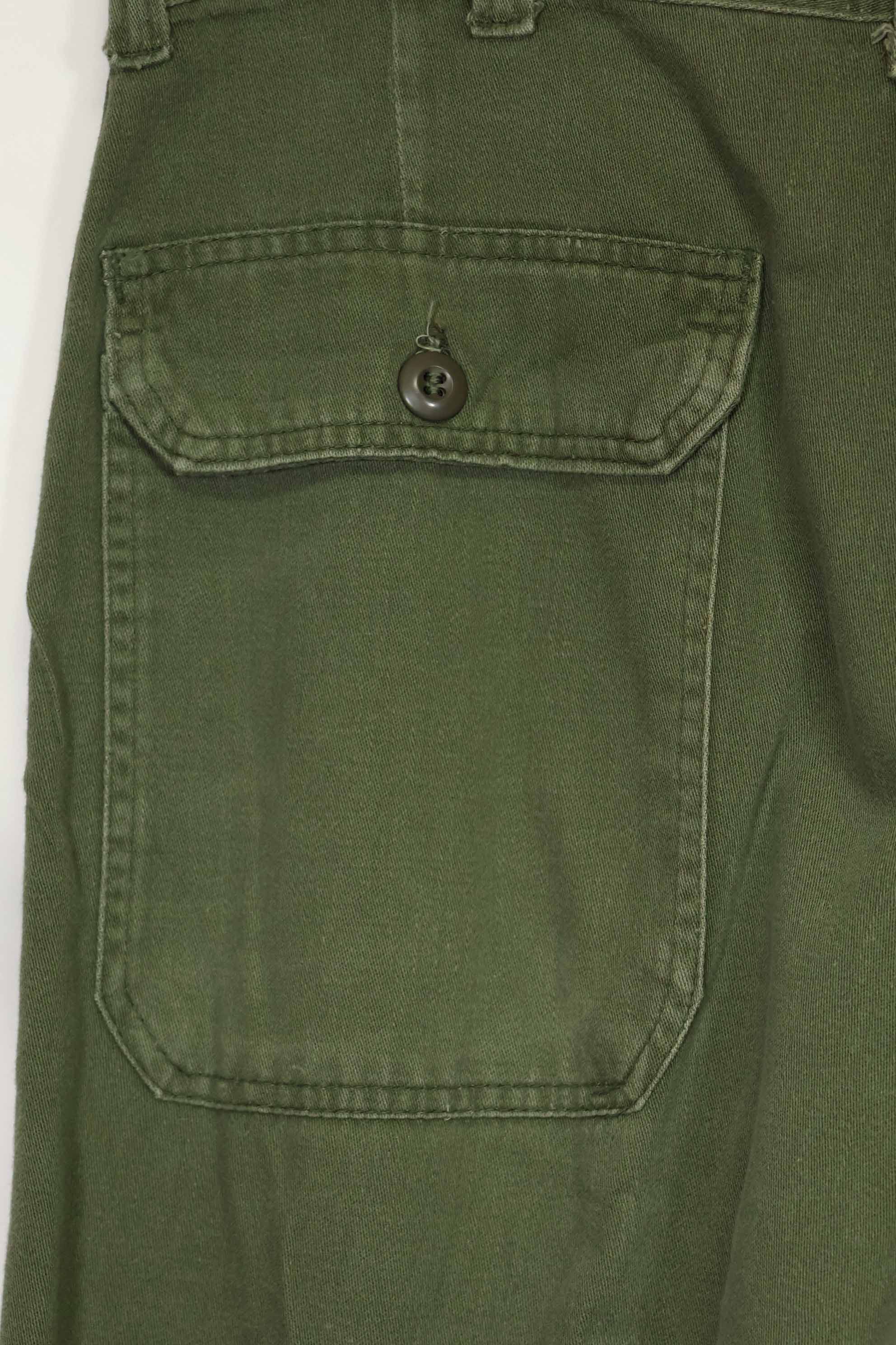 1970年代ロット　個人調達品　OG-107 ユーティリティパンツ　ベイカーパンツ　36x30　中古品　A
