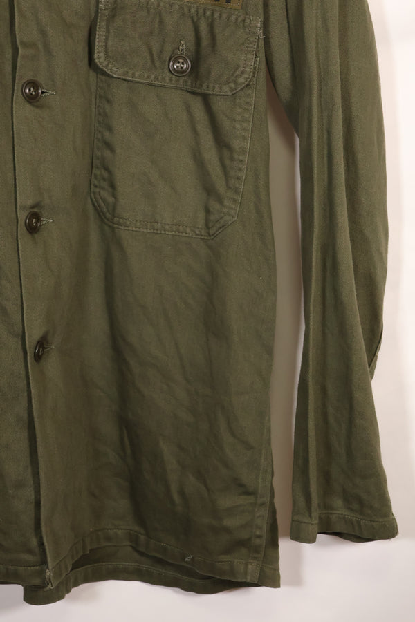 1960年代〜70年代　OG-107 ユーティリティシャツ　陸軍空挺兵士　パッチ初付け　中古品