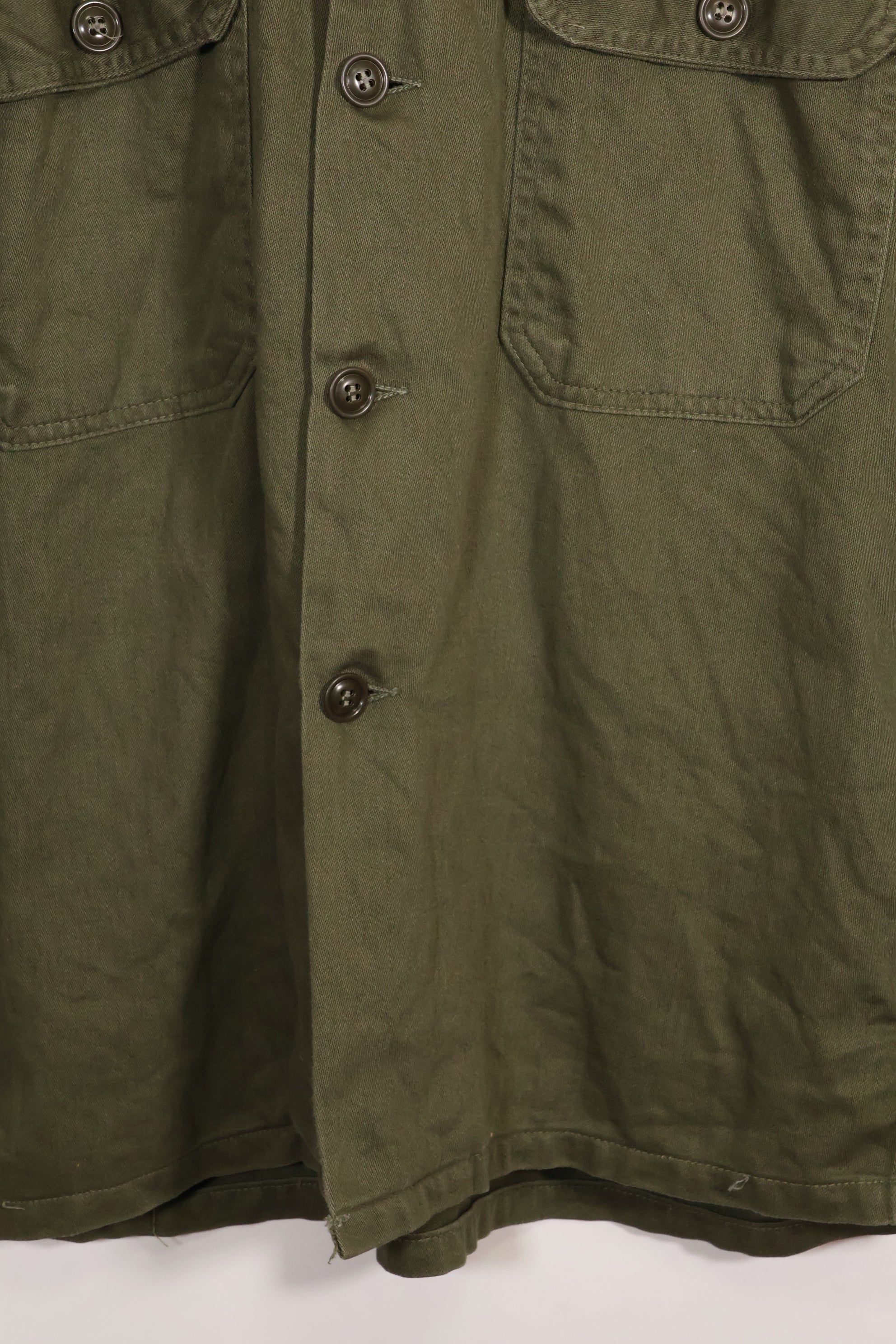 1960年代〜70年代　OG-107 ユーティリティシャツ　陸軍空挺兵士　パッチ初付け　中古品