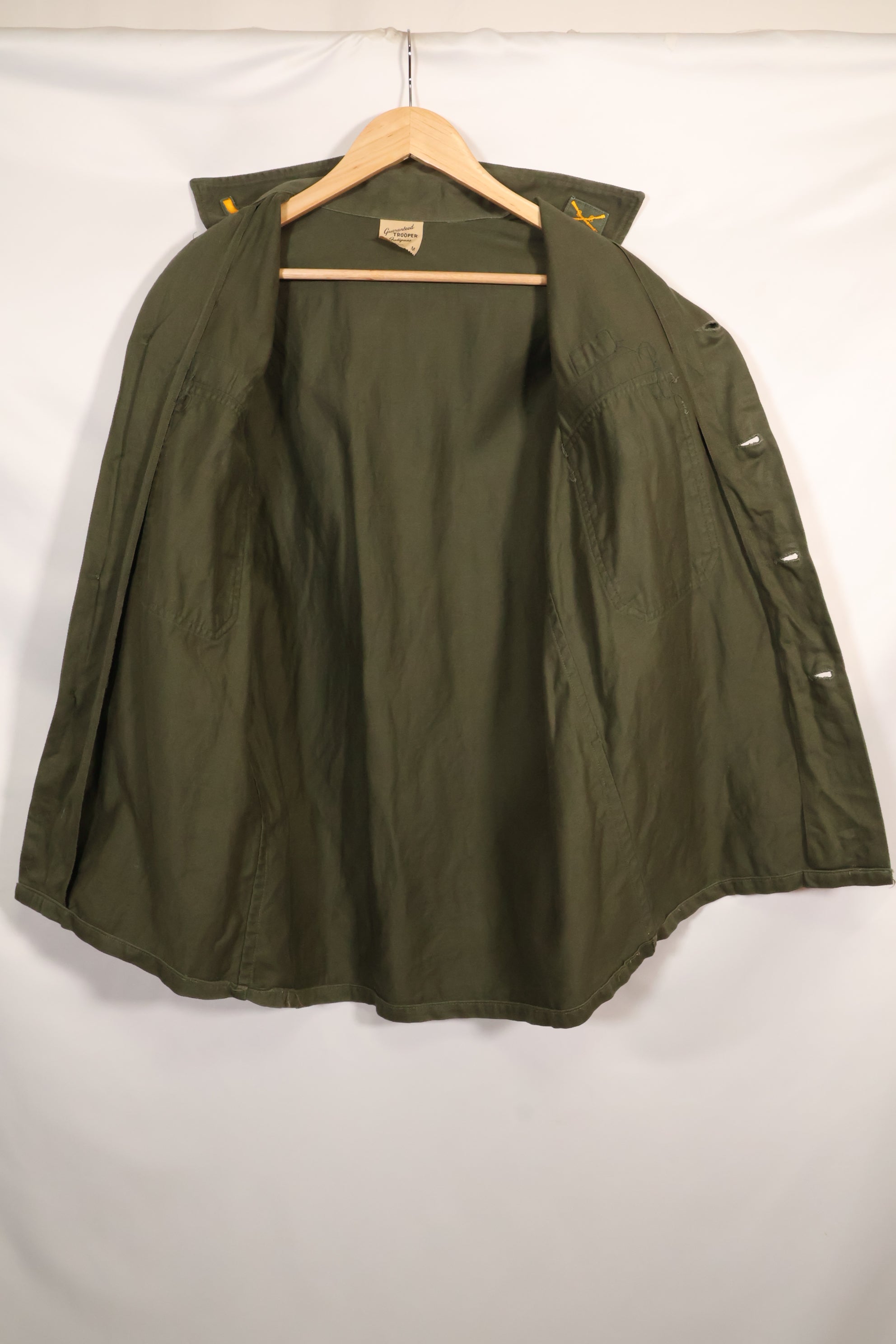 1960年代〜70年代　OG-107 ユーティリティシャツ　陸軍空挺兵士　パッチ初付け　中古品
