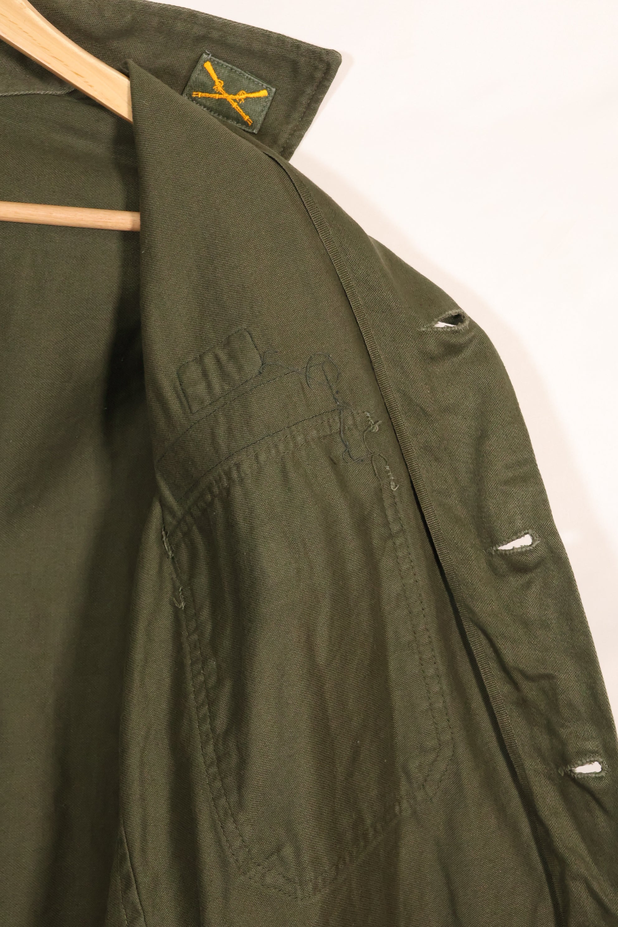1960年代〜70年代　OG-107 ユーティリティシャツ　陸軍空挺兵士　パッチ初付け　中古品
