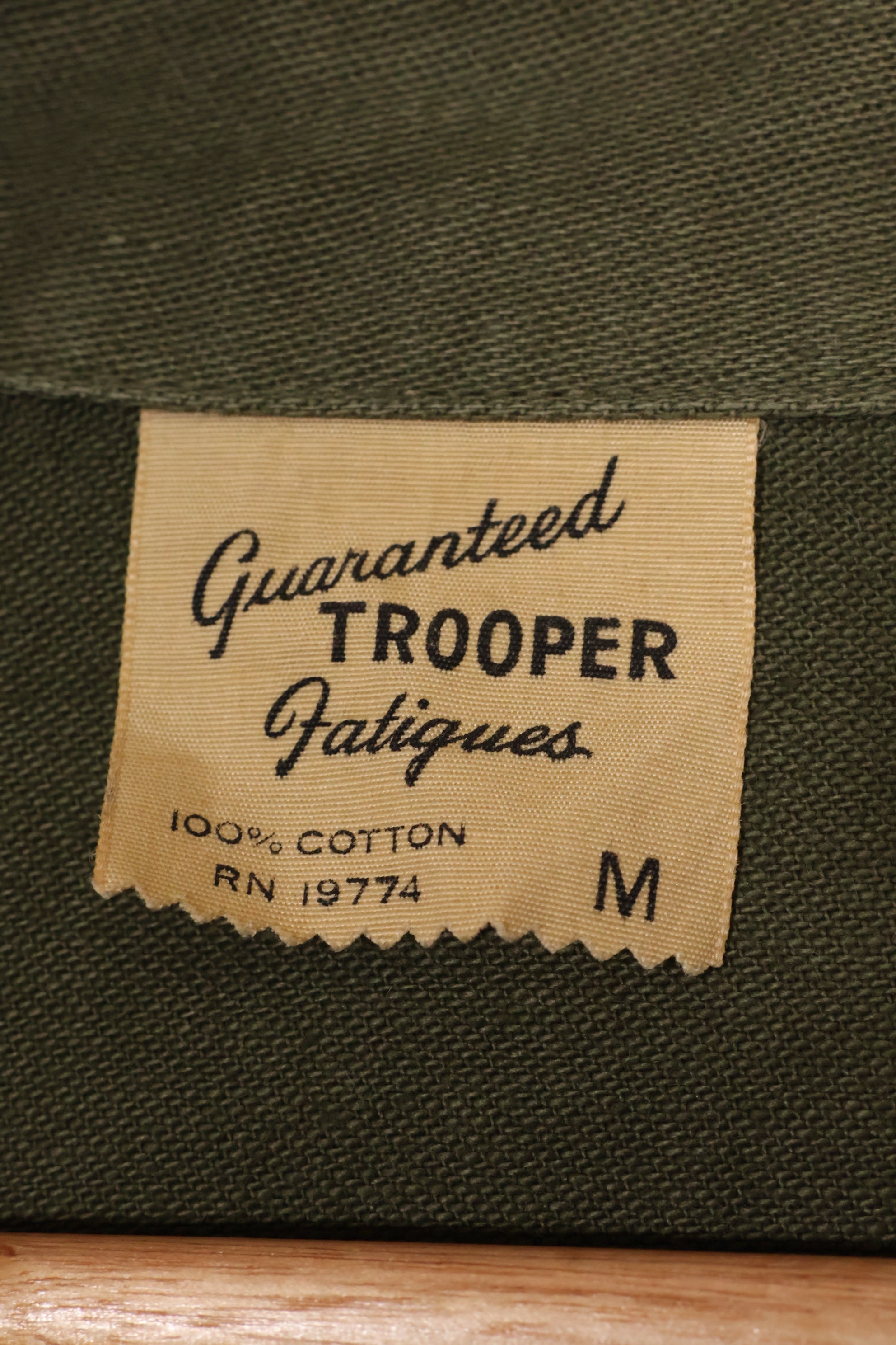 1960年代〜70年代　OG-107 ユーティリティシャツ　陸軍空挺兵士　パッチ初付け　中古品