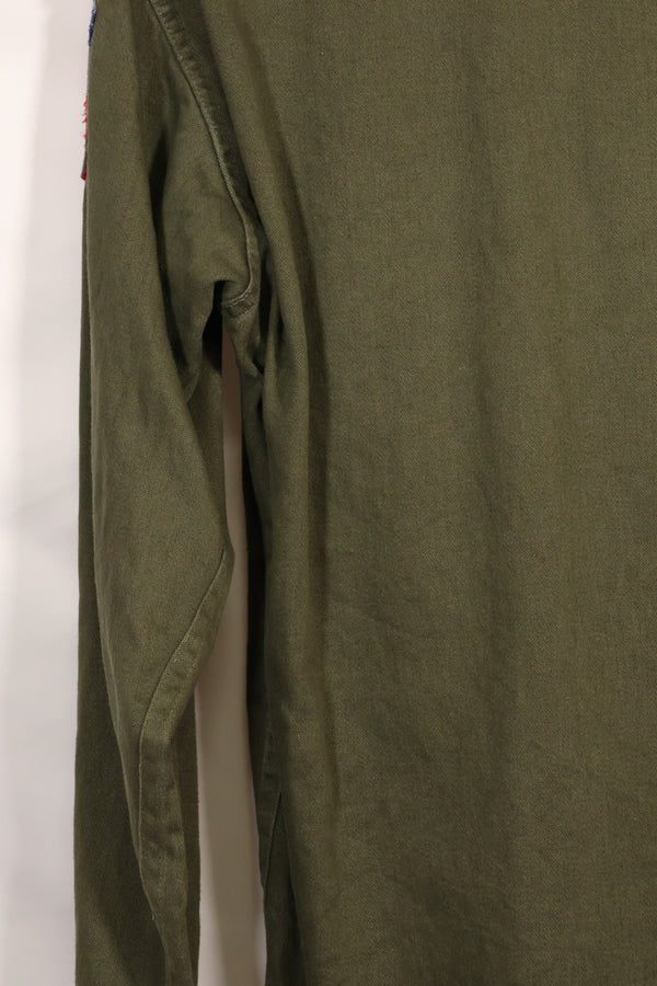 1960年代〜70年代　OG-107 ユーティリティシャツ　陸軍空挺兵士　パッチ初付け　中古品