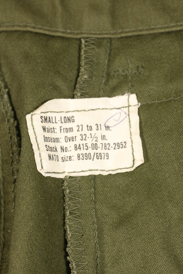 1976年契約　S-L　アメリカ軍　M65 フィールドパンツ　中古品　状態良い
