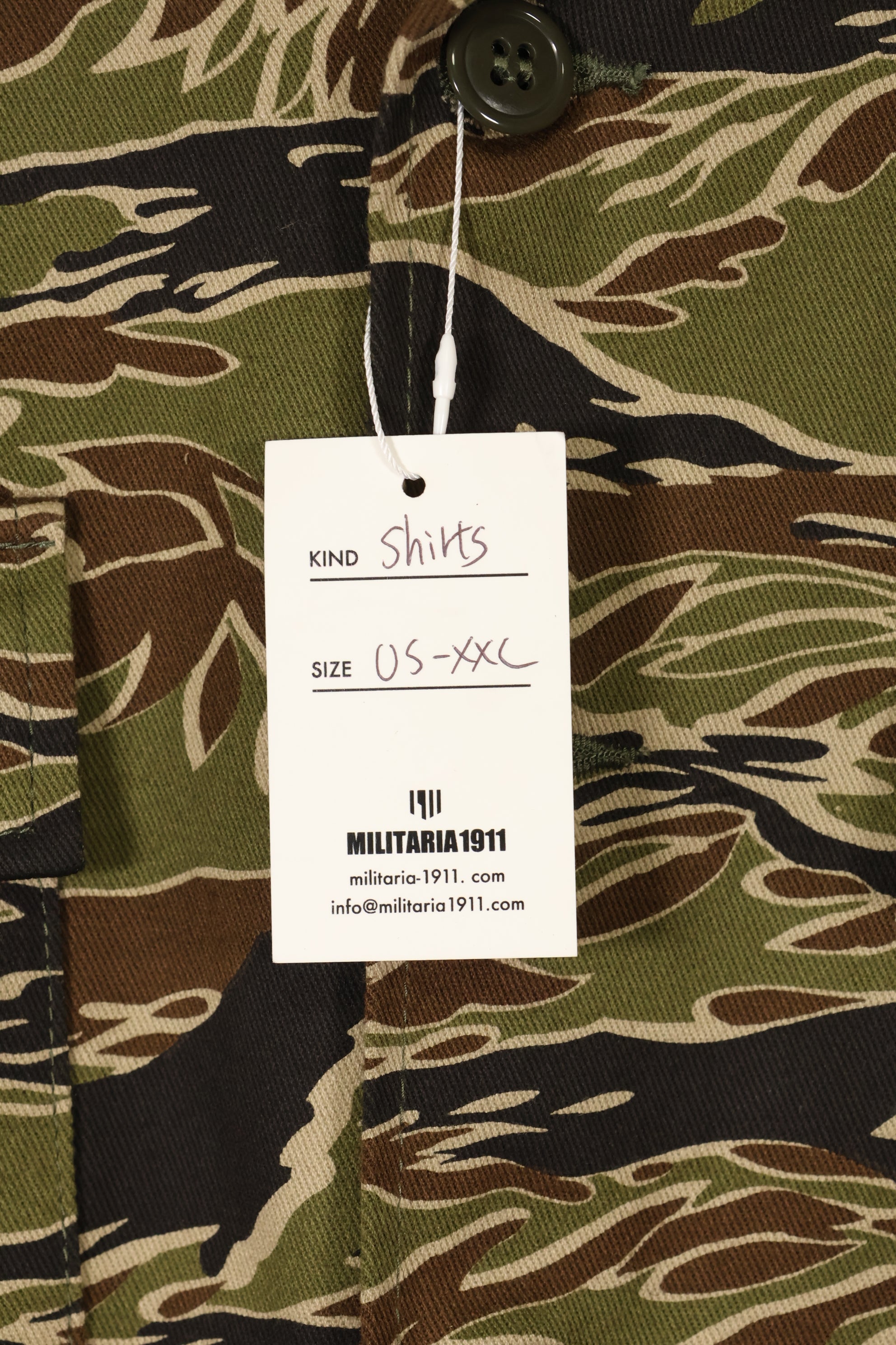 2024 US-XXL MILITARIA 1911 Early Gold Tiger US Cut Shirt Sample Used